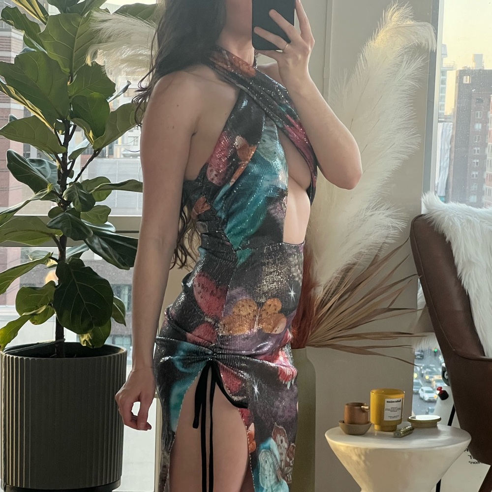 DONATED - Nasty Gal Butterfly Sequin Dress NWT